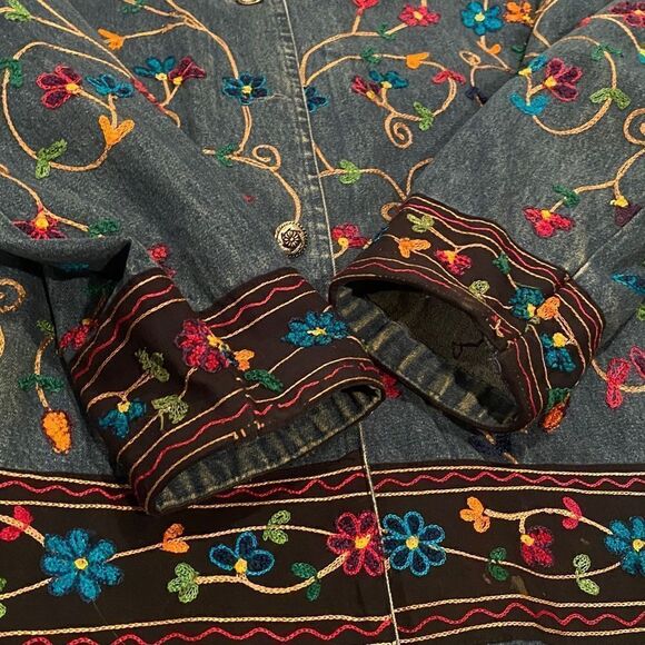 New Direction Vintage Jean Embroidered Jacket - Picture 4 of 11